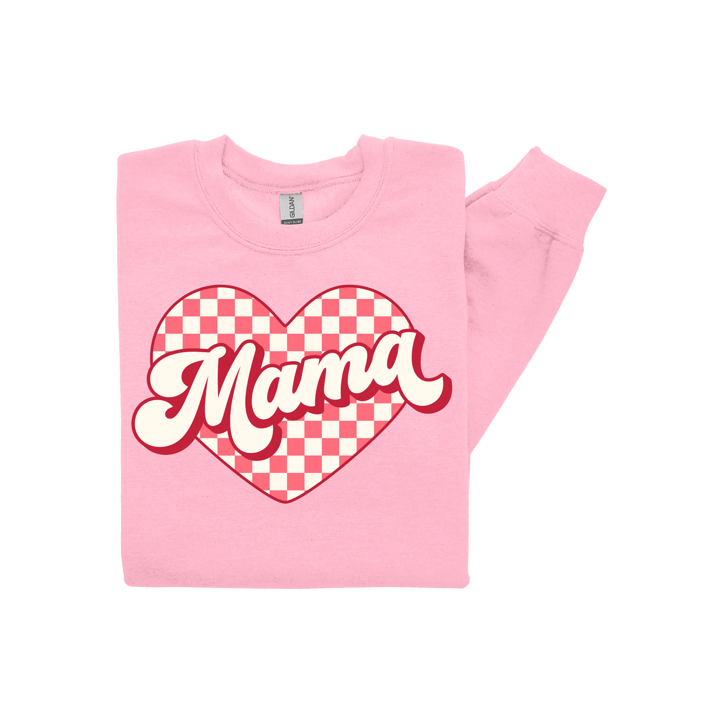 Valentines MAMA Checkered Heart
