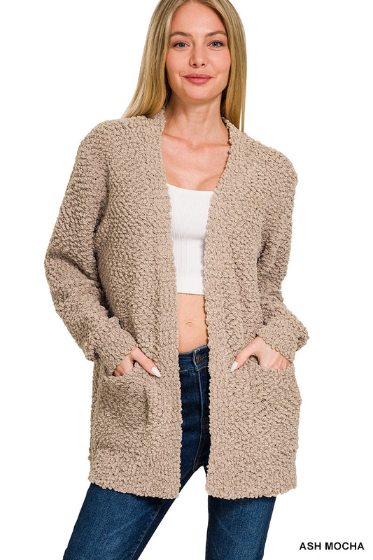 Popcorn Cardigan with Pockets