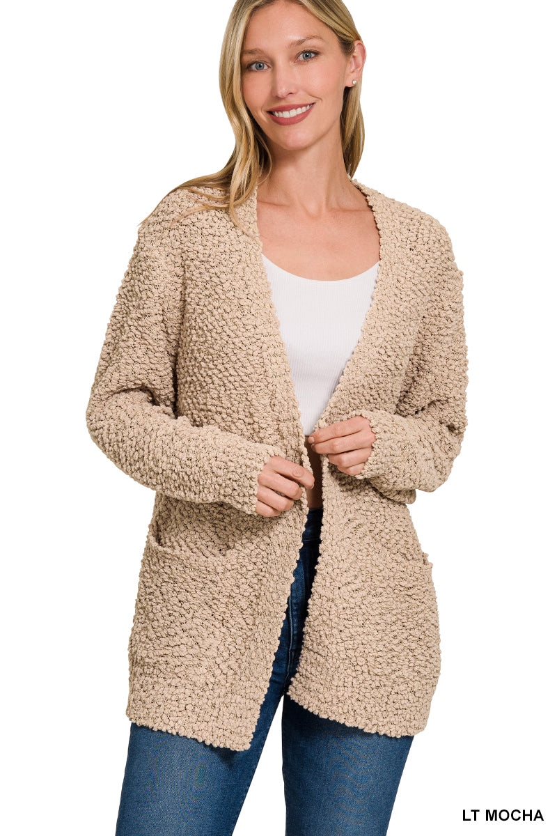 Popcorn Cardigan with Pockets