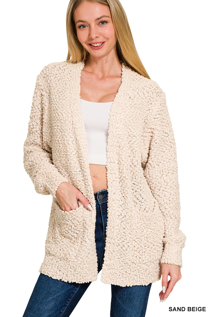 Popcorn Cardigan with Pockets