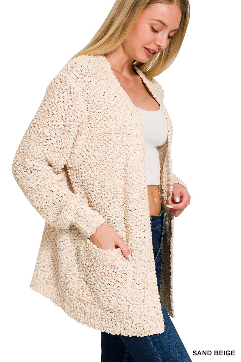 Popcorn Cardigan with Pockets