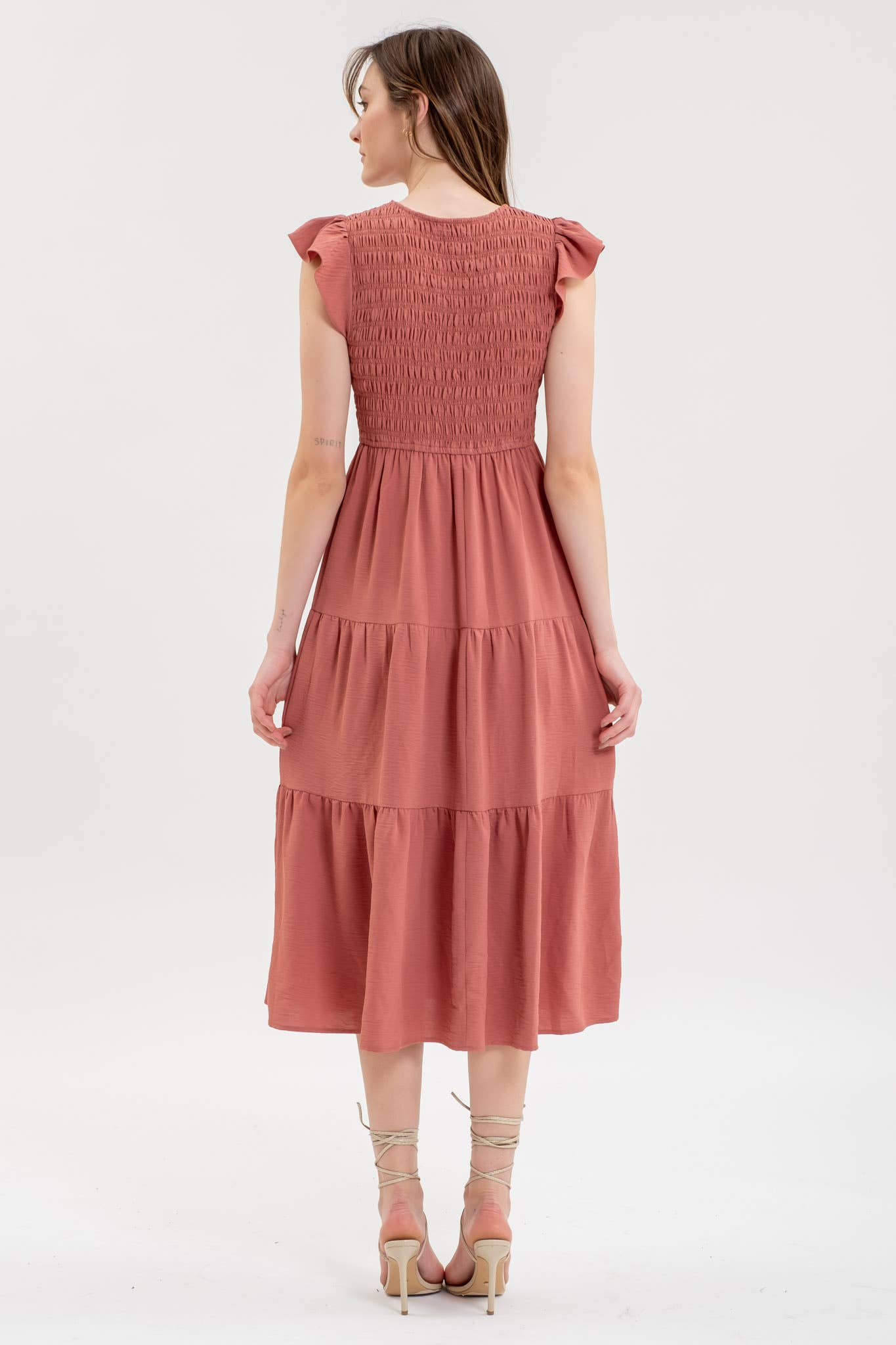 Flutter Sleeve Maxi Dress